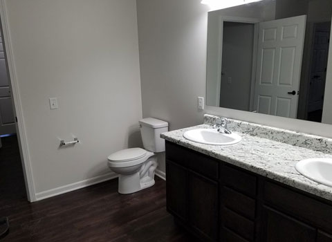 Cultured Marble Bathroom Countertops and Sinks within Davidson's Landing Workforce Housing Apartment Homes in Kansas City Kansas