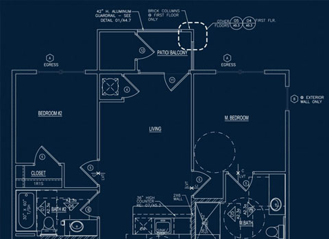 2 Bedroom Floor Plan for Davidson's Landing Workforce Housing Apartment Homes in Kansas City Kansas